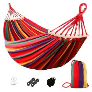 Hamaca Portátil de Lona Resistente 200 × 150 cm Ideal para Camping y Senderismo