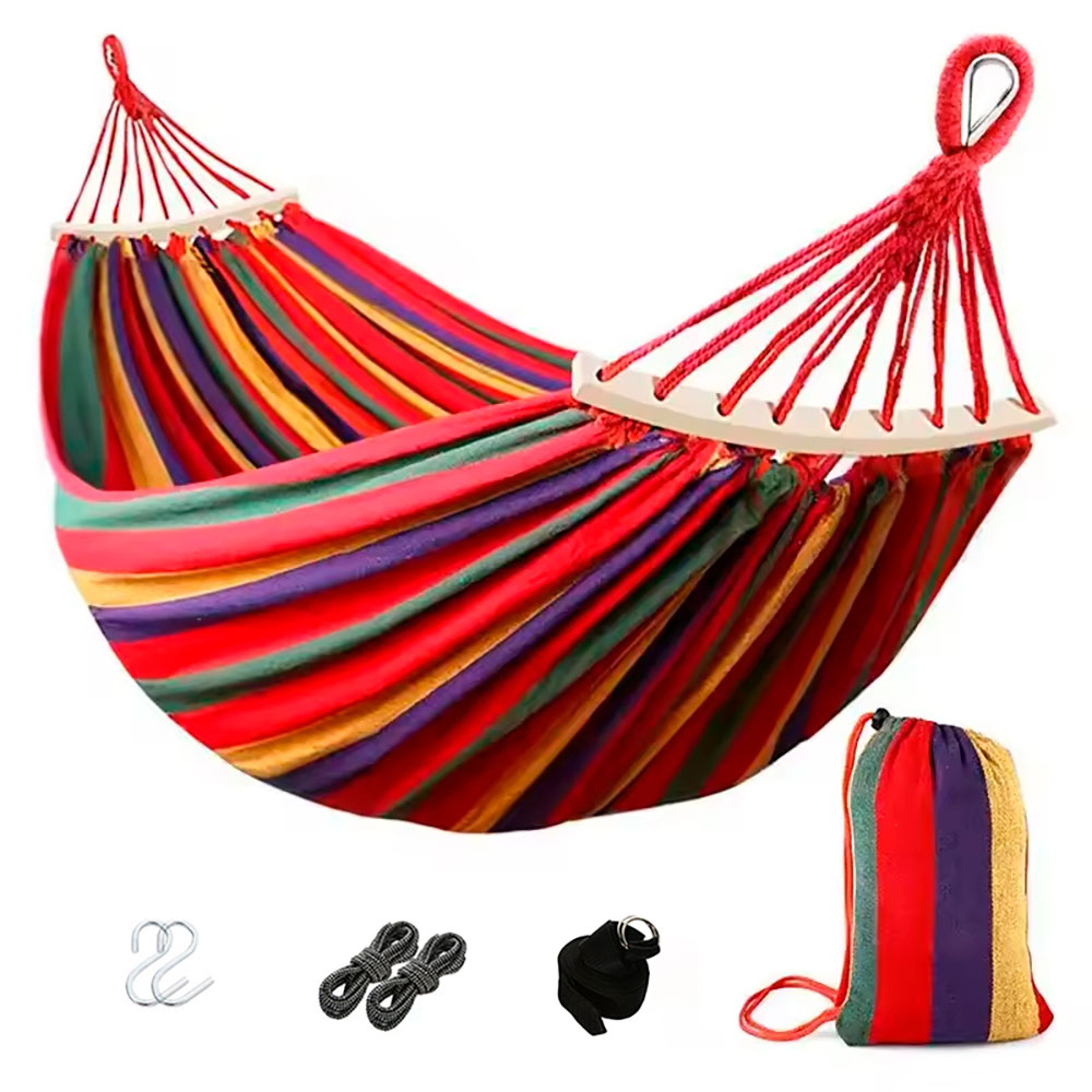 Hamaca Portátil de Lona Resistente 200 × 150 cm Ideal para Camping y Senderismo